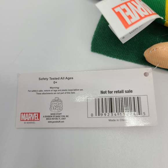 Marvel Avengers Loki Plush Green Cape Yellow Keychain 8.5” New with Tag NWT - Picture 7 of 8